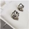 Image 3 : 14K WHITE GOLD DIAMOND(0.36CT)  EARRINGS