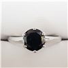 Image 1 : 14K WHITE GOLD BLACK DIAMOND(1.4CT)  RING