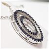 Image 2 : SILVER RHODIUM PLATED SAPPHIRE(1.5CT)  NECKLACE