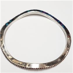 SILVER GARNET  BRACELET (~WEIGHT 22G),