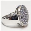 Image 2 : SILVER TANZANITE  RING (~WEIGHT 8.6G)