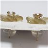 Image 3 : 10K YELLOW GOLD WHITE TOPAZ(0.6CT)  EARRINGS