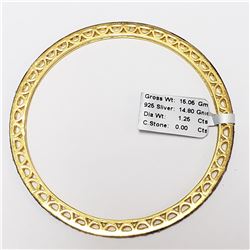 SILVER DIAMOND(1.25CT) WAX AND CAST BANGLE