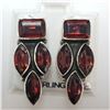 Image 1 : SILVER GARNET  EARRINGS