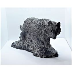 18)  SOAPSTONE SCULPTURE OF A WOLF