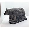Image 2 : 18)  SOAPSTONE SCULPTURE OF A WOLF