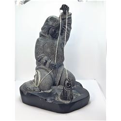 19)  SOAPSTONE SCULPTURE OF A YOUNG