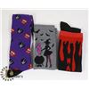 Image 1 : 3 PAIRS OF HALLOWEEN KNEE HIGH SOCKS