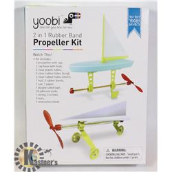 NEW 2 IN 1 RUBBER BAND PROPELLER KIT