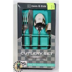 NEW 16PC STAINLESS STEEL CUTLERY SET
