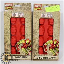 TWO NEW MARVEL IRON MAN SHAPED ICE CUBE TRAYS