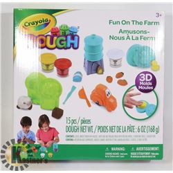 NEW 15PC CRAYOLA DOUGH: FUN ON THE FARM KIT