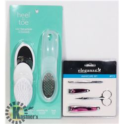 NEW 4PC MANICURE SET SOLD WITH NEW 4 IN 1 FOOT