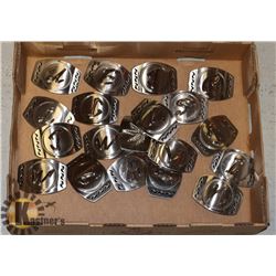 FLAT OF ASSORTED BELT BUCKLES