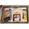 Image 1 : BOX W/NEW ITEMS INCL. 2 HOME STORAGE &