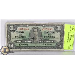 1937 BANK OF CANADA $1