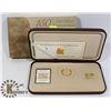Image 1 : 24K GOLD PLATED SILVER COIN/STAMP SET