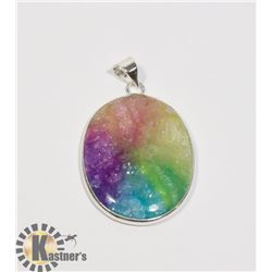 #214-RAINBOW SOLAR QUARTZ PENDANT