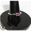 Image 1 : #182-PINK SAPPHIRE RING SIZE 8
