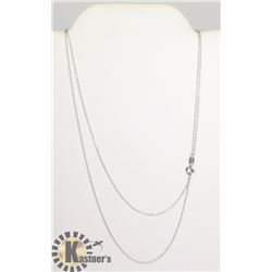 #105-STERLING SILVER NECKLACE 2pcs/18"