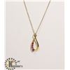 Image 1 : #140-MULTI-COLOR TOPAZ GEMSTONE PENDANT/NECKLACE