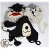 Image 1 : LOT OF 3 ANIMAL FACE TOQUES