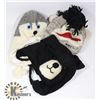 Image 1 : LOT OF 3 ANIMAL FACE TOQUES