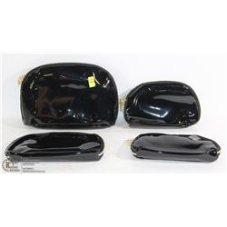 NEW LADIES 4PC BLACK/ GOLD ZIPPER