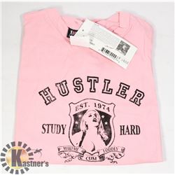 NEW PINK HUSTLER WOMENS SHIRT SIZE MEDIUM