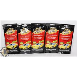 5 PACKS OF ARMOR ALL ULTRA SHINE WASH AND WAX