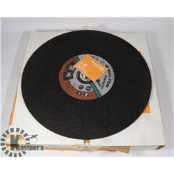 CASE OF 10 WALTER 14" X 1/8" X 7/8" CUT OFF WHEELS