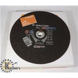 CASE OF 10 WALTER 12" X 1/8" X 1" CUT OFF WHEELS