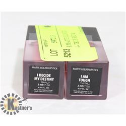 2 REALHER MATTE LIQUID LIPSTICKS - TRUE RED &