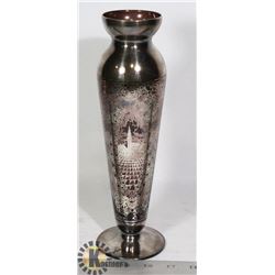 SILVER OVERLAY VASE