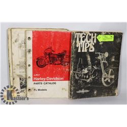 4MISC HARLEY DAVIDSON BOOKS. TECH TIPS, PARTS