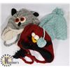 Image 1 : LOT OF 3 ANIMAL FACE TOQUES