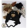 Image 1 : LOT OF 3 ANIMAL FACE TOQUES