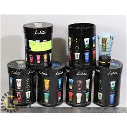 6 NEW PARTY SHOT GLASSES