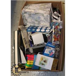 BOX OF SCHOOL/ OFFICE SUPPLIES