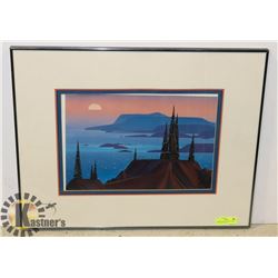 FRAMED & MATTED NORTH WEST PACIFIC ART SCENE.