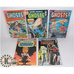 5 VINTAGE COMICS - YOU WILL BELIEVE IN GHOSTS
