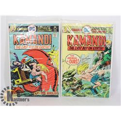 2 VINTAGE 25 CENT KAMANDI COMICS