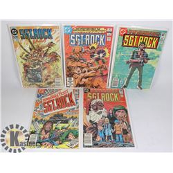 5 VINTAGE COMICS - SGT ROCK