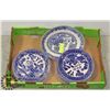 Image 1 : 9 BLUE WILLOW PLATES AND 1 SERVING PLATE