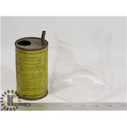 ANTIQUE COLEMAN TIN & GLOBE