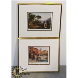 SET OF 2 "MEDITERRANEAN COLORS" & "LODGE ON LAKE