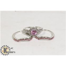 INFINITE ROMANCE 3PC FASHION CZ RINGS SZ 7