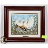 Image 1 : RUBY'S COLLECTION FRAMED 3D KISSING DOVES ART