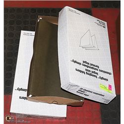 2 BOXES OF HANGING FOLDERS
