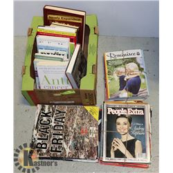BOX OF ASSORTED BOX AND VINTAGE MAGAZINES